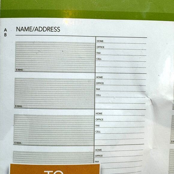 Day Runner Insert A-Z Tab Directory Contacts #021-0100 5.5" X 8.5" - Picture 3 of 5